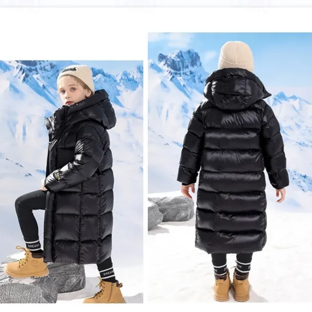 Kids Girls' Down Coat Kids Puffer Jacket Active Zipper School Coat Outerwear 4-13 Years Spring Black