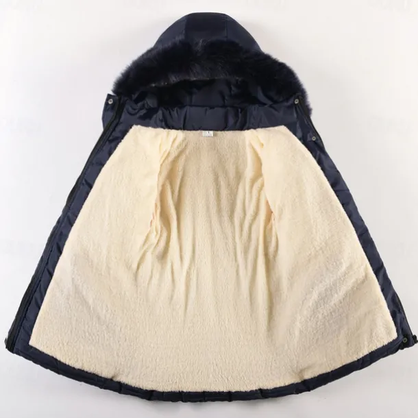 Kids Girls' Down Coat Kids Puffer Jacket Active Pocket School Coat Outerwear 4-12 Years Winter Deep red Black Navy Blue