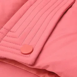 Kids Girls' Down Coat Long Sleeve Pink Red Black Solid Color Fall Winter Adorable School 4-12 Years