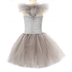 Kids Girls' Dress Cosplay Dress Cosplay Custome Solid Color Sleeveless Performance Party Halloween Party Mesh Princess Cosplay Costume Halloween Custome Polyester Knee-length A Line Dress Tulle Dress