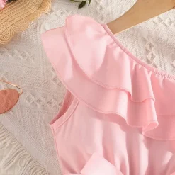 Kids Girls' Dress Floral Dress Flower Sleeveless Outdoor Casual Ruffle Tie Knot Fashion Daily Polyester Knee-length Casual Dress A Line Dress Summer 4 years+ Pink Wine Navy Blue