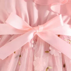 Kids Girls' Dress Floral Dress Flower Sleeveless Outdoor Casual Ruffle Tie Knot Fashion Daily Polyester Knee-length Casual Dress A Line Dress Summer 4 years+ Pink Wine Navy Blue