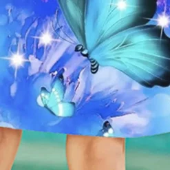 Kids Girls' Dress Graphic Butterfly Short Sleeve Outdoor Casual Hollow Out Fashion Cute Daily Polyester Above Knee Casual Dress A Line Dress Summer Spring 3-12 Years Wine Blue Purple