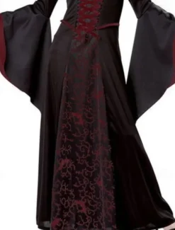 Kids Girls' Dress Graphic Witch costume kids Long Sleeve Party Halloween Print Basic Costume Cotton Asymmetrical A Line Dress Summer Spring Fall 4-12 Years White Wine