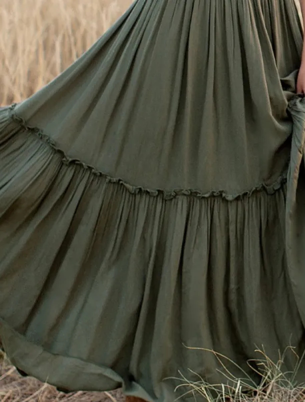 Kids Girls' Dress Solid Colored Short Sleeve Daily Holiday Lace Ruched Princess Sweet Cotton Maxi A Line Dress Summer 4-13 Years White Champagne Wine