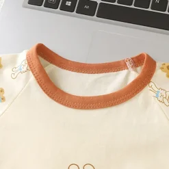 Kids Girls' Easter Pajama Sets Short Sleeve Light Pink White Yellow Rabbit Summer Adorable Home 4 years+