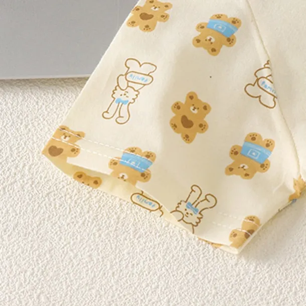 Kids Girls' Easter Pajama Sets Short Sleeve Light Pink White Yellow Rabbit Summer Adorable Home 4 years+