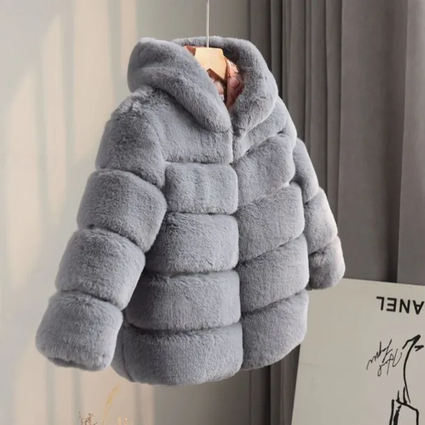 Kids Girls' Faux Fur Coat Solid Color Cute School Coat Outerwear 4 years+ Fall White Champagne Pink