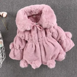 Kids Girls' Faux Fur Coat Solid Color Cute School Coat Outerwear 4 years+ Fall Black White Pink