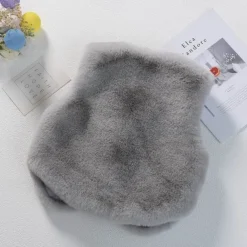 Kids Girls' Faux Fur Coat Solid Color Cute Patchwork School Coat Outerwear 4 years+ Fall Black Pink Red