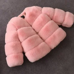 Kids Girls' Faux Fur Coat Solid Color Cute School Coat Outerwear 4 years+ Fall White Pink Red