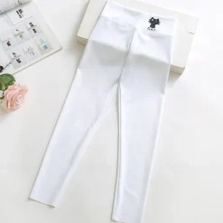 Kids Girls' Fleece Lined Leggings Animal Active Outdoor 7-13 Years Winter Black White Pink