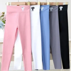 Kids Girls' Fleece Lined Leggings Animal Active Outdoor 7-13 Years Winter Black White Pink