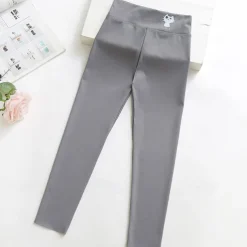 Kids Girls' Fleece Lined Leggings Animal Active Outdoor 7-13 Years Winter Black White Pink