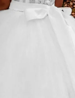 Kids Girls' Flower Girl Dress Dress Floral Solid Colored Short Sleeve Wedding Party Birthday Lace Ruched Mesh Cute Princess Polyester Maxi A Line Dress Tulle Dress Flower Girl's Dress Summer Fall