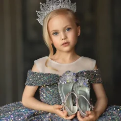 Kids Girls' Flower Girl Dress Party Dress Solid Color Sleeveless Performance Wedding Party Mesh Princess Sweet Mesh Mid-Calf Sheath Dress Tulle Dress Flower Girl's Dress Summer Spring Fall 2-12 Years