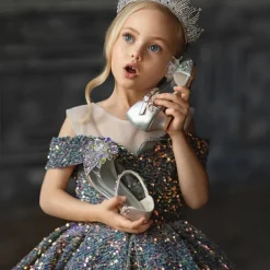 Kids Girls' Flower Girl Dress Party Dress Solid Color Sleeveless Performance Wedding Party Mesh Princess Sweet Mesh Mid-Calf Sheath Dress Tulle Dress Flower Girl's Dress Summer Spring Fall 2-12 Years