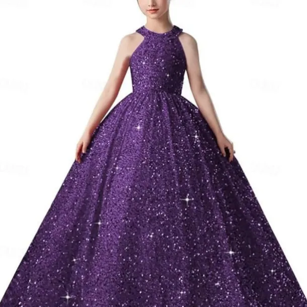 Kids Girls' Flower Girl Dress Party Dress Solid Color Sleeveless Formal Performance Wedding Mesh Princess Sweet Mesh Mid-Calf Sheath Dress Tulle Dress Flower Girl's Dress Summer Spring Fall 2-12