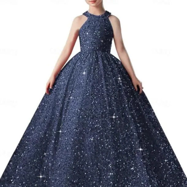 Kids Girls' Flower Girl Dress Party Dress Solid Color Sleeveless Formal Performance Wedding Mesh Princess Sweet Mesh Mid-Calf Sheath Dress Tulle Dress Flower Girl's Dress Summer Spring Fall 2-12