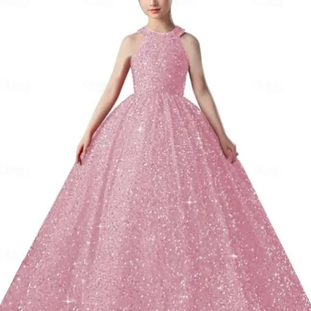 Kids Girls' Flower Girl Dress Party Dress Solid Color Sleeveless Formal Performance Wedding Mesh Princess Sweet Mesh Mid-Calf Sheath Dress Tulle Dress Flower Girl's Dress Summer Spring Fall 2-12