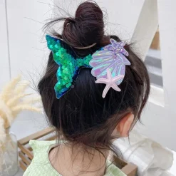 Kids Girls' Hair Accessories Active Sweet Party Birthday Mermaid White Pink