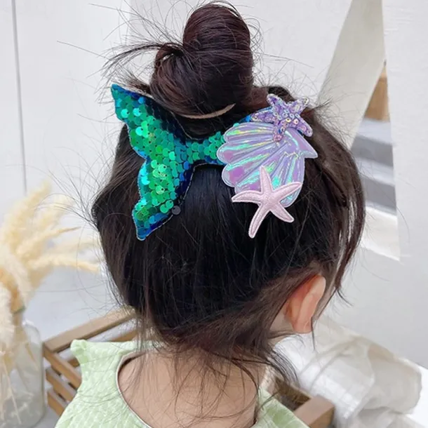 Kids Girls' Hair Accessories Active Sweet Party Birthday Mermaid White Pink