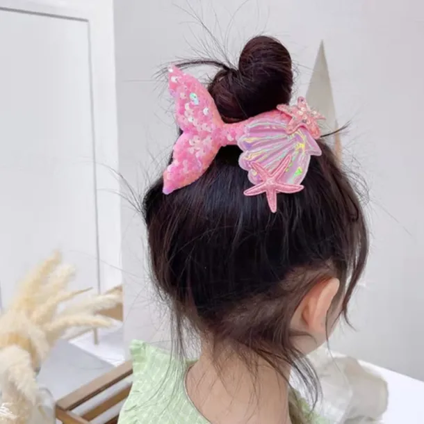Kids Girls' Hair Accessories Active Sweet Party Birthday Mermaid White Pink