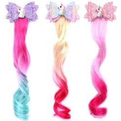 Kids Girls' Hair Accessories Active Sweet Outdoor Daily Animal Cartoon Bow Pink Blue