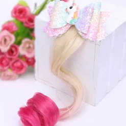 Kids Girls' Hair Accessories Active Sweet Outdoor Daily Animal Cartoon Bow Pink Blue