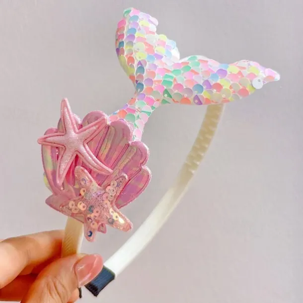 Kids Girls' Hair Accessories Active Sweet Party Birthday Mermaid White Pink