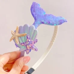 Kids Girls' Hair Accessories Active Sweet Party Birthday Mermaid White Pink