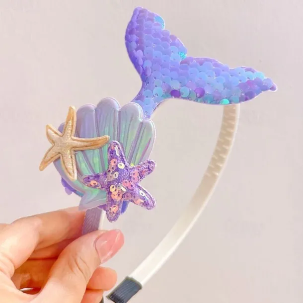 Kids Girls' Hair Accessories Active Sweet Party Birthday Mermaid White Pink