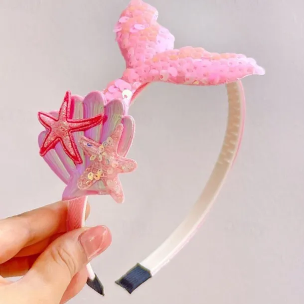 Kids Girls' Hair Accessories Active Sweet Party Birthday Mermaid White Pink