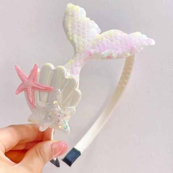 Kids Girls' Hair Accessories Active Sweet Party Birthday Mermaid White Pink