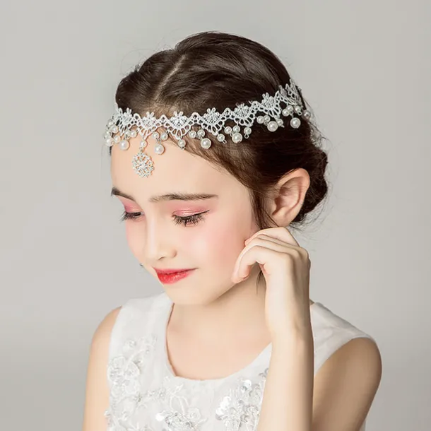 Kid's Girls' Hair Accessories Solid Color White chain garland