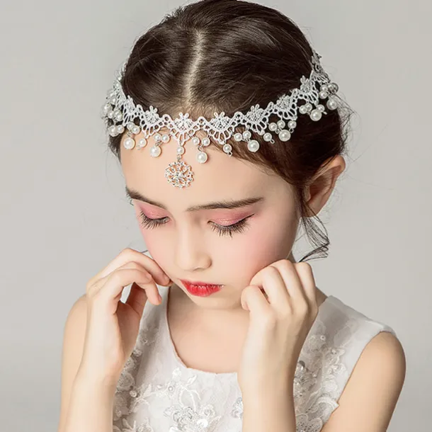 Kid's Girls' Hair Accessories Solid Color White chain garland