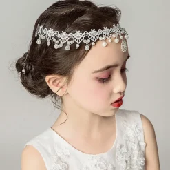 Kid's Girls' Hair Accessories Solid Color White chain garland