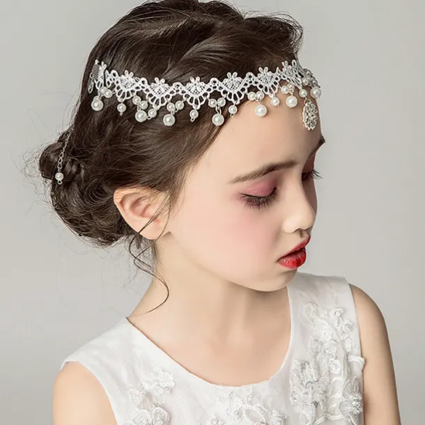Kid's Girls' Hair Accessories Solid Color White chain garland