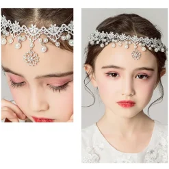 Kid's Girls' Hair Accessories Solid Color White chain garland