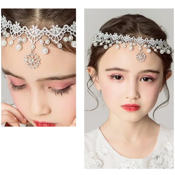 Kid's Girls' Hair Accessories Solid Color White chain garland