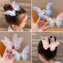 Kids Girls' Hair Accessories Active Sweet Party Birthday Butterfly Pink Blue