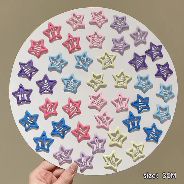 Kids Girls' Hair Accessories Star Cream 42 pieces