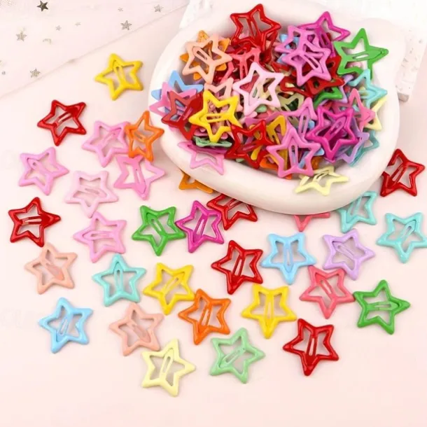Kids Girls' Hair Accessories Star Cream 42 pieces