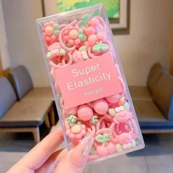 Kids Girls' Hair Accessories Floral 3# colorful flowers 20-piece set 11# light yellow 20-piece set