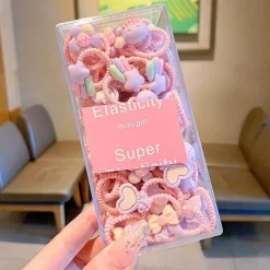 Kids Girls' Hair Accessories Floral 3# colorful flowers 20-piece set 11# light yellow 20-piece set