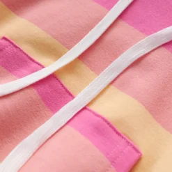 Kids Girls' Hoodie Rainbow Stripe Long Sleeve Pocket Spring Fall Cute Streetwear Daily Cotton Outdoor Casual Regular Fit