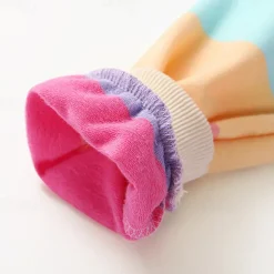 Kids Girls' Hoodie Rainbow Stripe Long Sleeve Pocket Spring Fall Cute Streetwear Daily Cotton Outdoor Casual Regular Fit