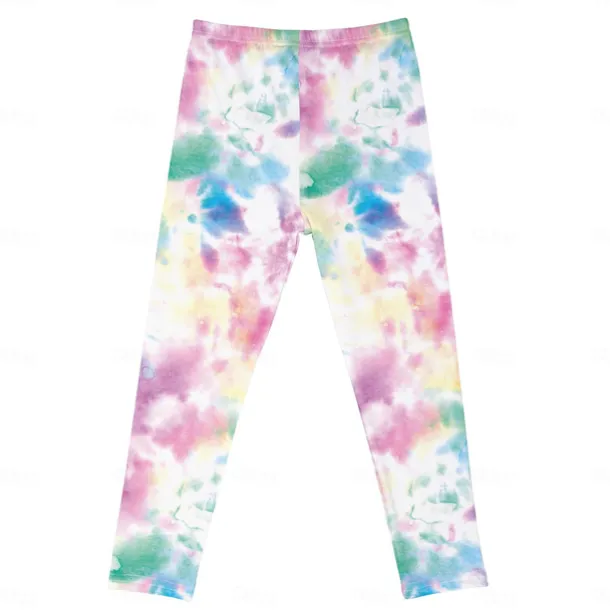 Kids Girls' Leggings Animal Active Outdoor Cotton 3-7 Years Summer Red monkey Purple crown White crown