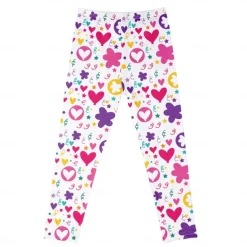 Kids Girls' Leggings Animal Active Outdoor Cotton 3-7 Years Summer Red monkey Purple crown White crown