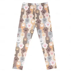 Kids Girls' Leggings Animal Active Outdoor Cotton 3-7 Years Summer Red monkey Purple crown White crown